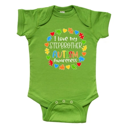 

Inktastic I Love my Stepbrother Autism Awareness Gift Baby Boy or Baby Girl Bodysuit