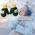 thumbnail image 2 of Children's Winter Mittens Snow Gloves for Boys Girls Knit Thermal Ski Handwear, 2 of 7