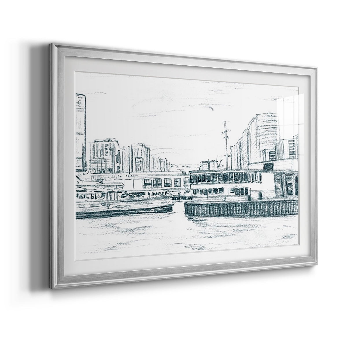 Ferryboats III Premium Framed Print - Ready to Hang