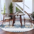 thumbnail image 3 of Navy Blue Starfish Coastal Round Area Rug 7Ft Washable Circle Rugs for Dorm Laundry Room, Ocean Beach Coral Nautical Non-Slip Carpet Floor Mats Indoor Outdoor Carpet Runner Aesthetic Home Decor, 3 of 8