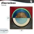 thumbnail image 4 of Stupell Industries Mid-Century Round Distressed Circle Canvas Art, 17 x 17, by Matthew Finger, 4 of 8