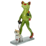Frog Walking Dog Ornament Nordic Home Decor Gifts for Thanksgiving Back Yard Decorations Dining Table Outdoor Aesthetic