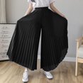 thumbnail image 2 of Pantalon Large Taille Haute pour Femmes, Décontracté, Mode Coréenne, Ample, 2 of 4