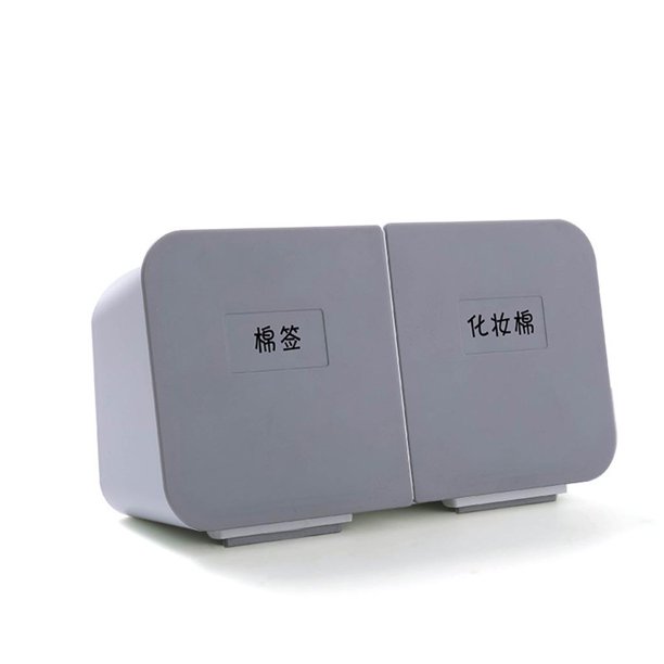 Caja de Almacenamiento de Bastoncillos de de Montaje en Pared de Plástico Bastoncillos de Caja Organizadora Multiusos Almacen blanco perfecl Almacenamiento de hisopos de algodón