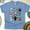 CarolinaBlue, variant on Spooky Icons Graphic T-Shirt | Cute Skull Pumpkin Ghost Print Tee, Ash, Size L