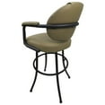 thumbnail image 2 of Tobias Designs 30" Vinyl Upholstered Swivel Bar Stool in Sandstone and Black, 2 of 2