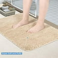 thumbnail image 2 of Lifewit Bathroom Rug Bath Mat Plush Microfiber Non-Slip Soft Shower Rug Water Absorbent Thick Shaggy Floor Mat, Machine Washable, 32"" x20, Khaki, 2 of 7
