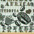 thumbnail image 2 of Ambesonne Ethnic Fabric by the Yard Microfiber, Coffee Beans, 1 Yard, Sand Brown Black, 2 of 2