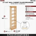 thumbnail image 4 of Rev-A-Shelf 432-WF42-6C 6"x42" Pullout Between Cabinet Wall Filler Storage, 4 of 8