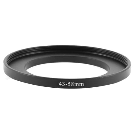 Unique Bargains 43-58mm 43mm to 58mm Aluminum Step-Up Filter Ring Adapter for Camera