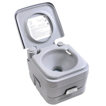 Jaxpety Portable Toilet 2.8 Gallon 10L Flush Commode Camping Potty Outdoor,