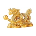 thumbnail image 3 of AMLESO Chinese Dragon Resin Statue ornament Sculpture Collection Good Luck Office decor Aureate, 3 of 8