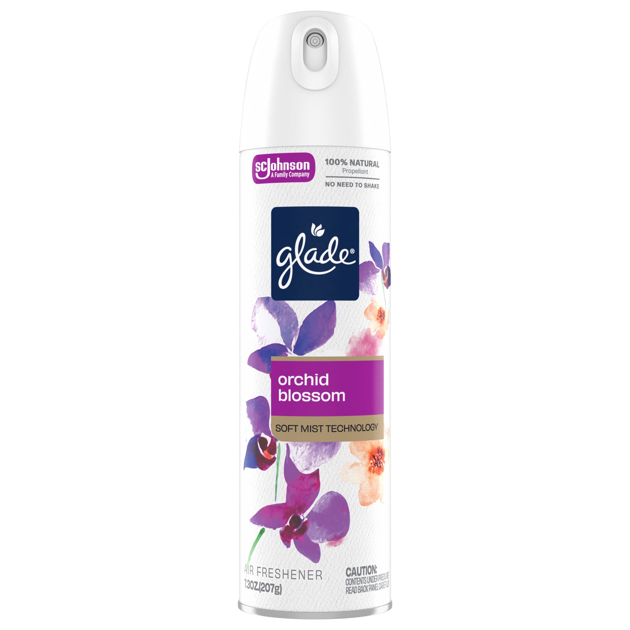 Glade® Soft Mist Odor Fighting Aerosol Air Freshener, Orchid Blossom, 7.3oz, 1 Count