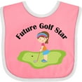 thumbnail image 3 of Inktastic Future Golf Star Girls Golfing Girls Baby Bib, 3 of 4