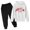 V67-White, variant on WhouRiu Boys Girls Autumn Casual Outfits Kids Unisex Letter Print Pullover Hoodies And Pants Sets
