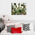 thumbnail image 4 of Nawypu  Boho Plant Scene with Cacti and Succulents in Geometric Pots Watercolor Wall Plaque Art Design By Artist Grace Popp, 4 of 4