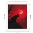 thumbnail image 2 of Paint by Numbers Kit for Adults, Moonlit Cat City Scene Paint by Numbers, Easy Paint by Numbers Kit for Adults Beginner, DIY Adult Paint by Number Kits on Canvas, 12x16in Home Decor, 2 of 7