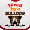 thumbnail image 4 of Inktastic English Bulldog Dog Girls Baby Bib, 4 of 4