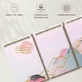thumbnail image 6 of Elephant Stock Glitter Landscape Wall Art - Horizontal Multi Panel Canvas - Living Room Wall Decor - Abstract Multi Panel - Pink And Blue Decor - 38" x 18", 6 of 8