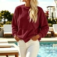 thumbnail image 6 of Womens Sweatshirt with Pockets Lightweight Long Sleeve Round Neck Sweatshirt Keep Warm Tops, 6 of 7