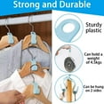 thumbnail image 3 of Hangers Space Savers, 40 Pcs Magic Hanging Hooks Cloth Hanger Connector Hooks for Wardrobe Organisation Closet Space Saving(BLUE), 3 of 5