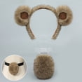thumbnail image 7 of Hzzsbu Bear Ear Hairband With Matching Tail Set, Animal Themed Hair Accessory For Carnival Birthday Gathering, 7 of 7