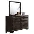 thumbnail image 3 of Benzara BM205578 Transition Style Miroir en Bois avec Forme Rectangulaire&44; Brun & Argent, 3 of 5