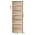 thumbnail image 4 of Homfa 82" Tall Bookcases, Freestanding Display Storage Shelves, 7-Tier Open Bookshelf for Home Office Living Room Bedroom, Light Oak, 4 of 11
