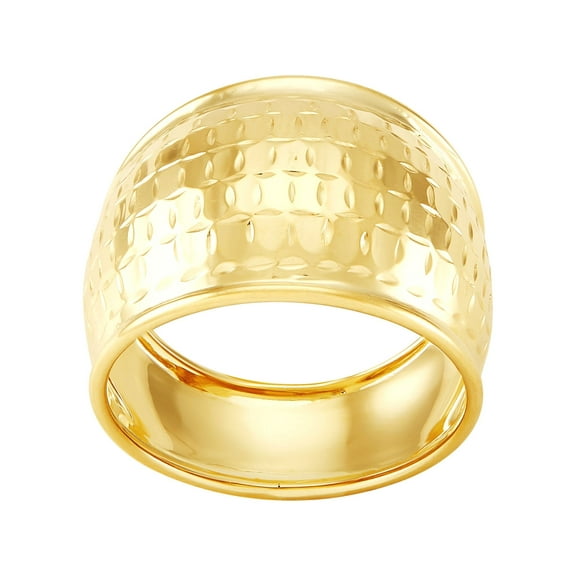 Brilliance Fine Jewelry Womens 10K Yellow Gold Dome Shape Ring