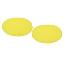 2 Pack Round Bar Stool Covers Dia.11"-16", Non-slip Round Seat Cushions for Chairs Stool Slipcovers Lemon Yellow