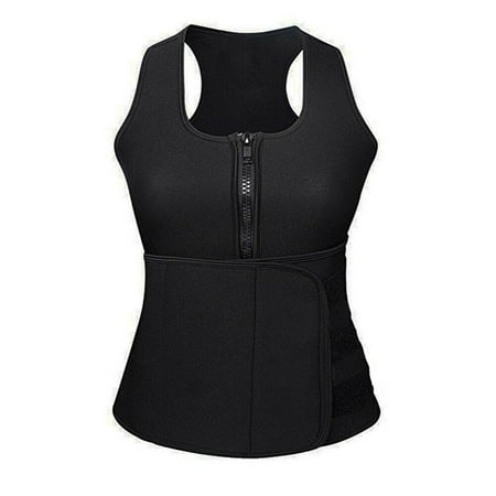 

Promotion Clearance! Women Neoprene Body Shaper Top Waist Support Brace Trimmer Trainer Slimming Belt Running Fitness Adjustable Corset Tanks Black 4XL