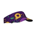 thumbnail image 2 of Easygdp Mardi Gras and Donuts Stretchy Visor - Unisex Visor Hat for Men and Women, UPF 50 Sun Protection Visor, Ultra-Light, 2 of 8