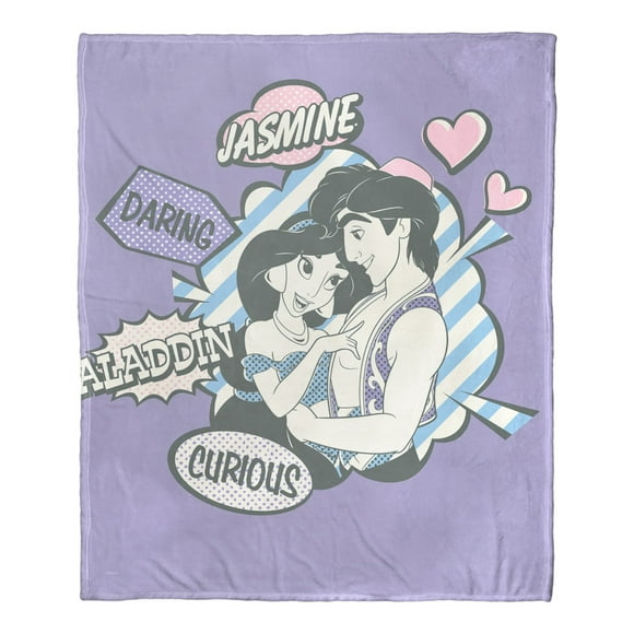 Magic Kingdom Silk Touch Throw Blanket - 50" x 60" - Aladdin & Jasmine Design"
