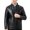 Black, variant on Men's Fleece Lined Faux Leather Jacket Warm Moto Biker Racer Coat Heavyweight Stand Collar Full Zip with Pockets for Fall Winter Daily Wear, Brown, M