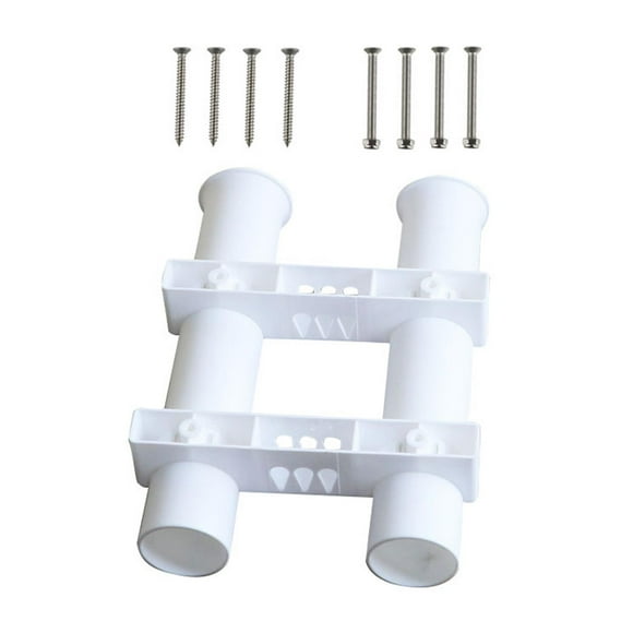 mmirethe 2 Line Fishing Rod Holder Fishing Gear Pole Rack Fishing for Car Canoe Truck White White 18.1x27.1cm
