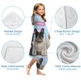 thumbnail image 7 of French Bulldogs Hooded Bath Towel，60"x35" for Ages 3 To 12 Kids, Quick Dry Lightweight Soft Microfiber Hood Beach Towel Cover Up for Kids, 7 of 7