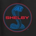 thumbnail image 2 of Wild Bobby, Shelby Cobra USA Logo Emblem Powered by Ford Motors, Cars and Trucks, Front and Back Unisex Crewneck Graphic Sweatshirt, Black, Small, 2 of 4