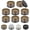 Brown 8 Pack, variant on Furniture Risers Bed Risers Heavy Duty 1 inch, 2 inch, 3 inch, 4 inch Round Adjustable Bed Lifts Riser for Desk Legs Table Couch Sofa Chair Refrigerator Washing Machine (1 Inch, Brown, 8 Pack )