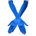 thumbnail image 3 of Fdelink Women'S Long Satin Finger Gloves Elbow Length 1920S Opera Bridal Dance Gloves Arm Sleeve (Blue), 3 of 5