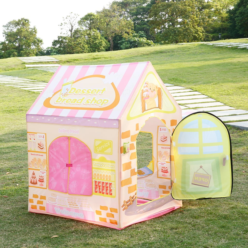 Kids Mini Pop Up Tent Food Shop Toys Indoor Outdoor Play Town Fun ...