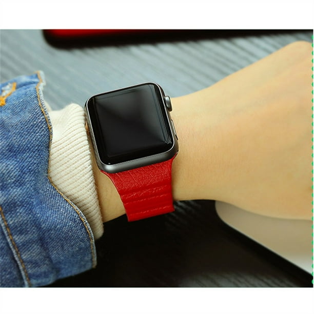 Magnetic Leather Loop Bracelet for Apple Watch – Cut and Sew