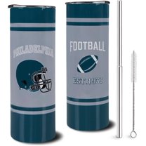 20oz City Classcial Stainless Steel Tumbler Travel Mug for Men Women Sports Tumbler Keeps Drinks Cold & Hot Gift for Football Fans