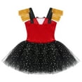 thumbnail image 4 of TSSOE Kids Girls' Christmas Halloween Party Sparkly Circus Ring's Master Inspired Princess Tutu Dress Red 3T, 4 of 7