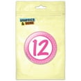 thumbnail image 1 of Birthday Pink Dots 12 Pinback Button Pin Badge, 1 of 2