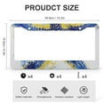thumbnail image 3 of Starfish, Blue And Yellow License Plate Frames 2 PCS Beach Starfish License Plate Cover Front Plates Frames Car Tag Frame for US And CA 2 Hole Aluminum License Plate Frame, 3 of 6