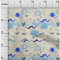 thumbnail image 2 of oneOone Viscose Chiffon Beige Fabric Ocean Life Diy Clothing Quilting Fabric Print Fabric By Yard 42 Inch Wide, 2 of 6