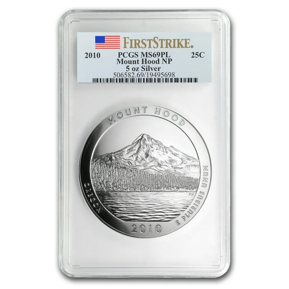 2010 5 oz Silver ATB Mount Hood MS-69 PL PCGS (FirstStrike®)