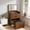 Style G, variant on 3 in 1 Vanity Desk with Mirror and Lights,Small Make Up Vanity Set with Glass Desktop,Compact Makeup Vanity with 3 Drawers & Stool,Flip Top Makeup Dressing Table for Bedroom,Walnut