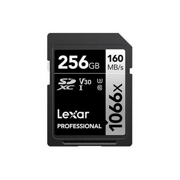 Lexar Professional SILVER series - Flash memory card - 256 GB - Video Class V30 / UHS-I U3 / Class10 - 1066x - SDXC UHS-I