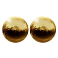 thumbnail image 1 of 2 Pcs Gazing Ball 2.5 Inch 63mm Reflective Sphere Polished Hollow Ball Gold Tone, 1 of 7